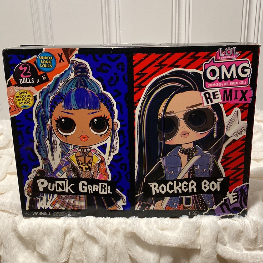 LOL Surprised O.M.G. Dolls Punk Grrrl & Rocker Boi